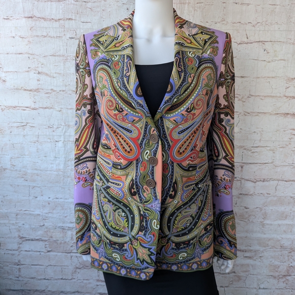 Etro Multicolor Paisley Blazer - Picture 4 of 12